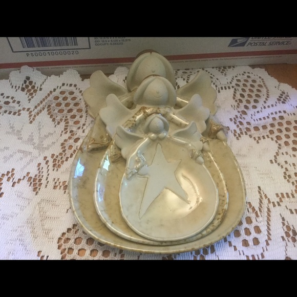 Brand New Adorable Pottery Stackable Angels - Picture 5 of 6